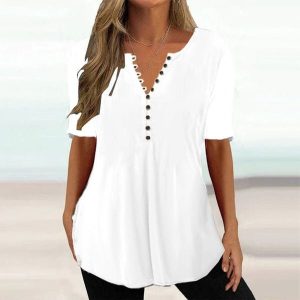 Basic Short Sleeve Plain Top