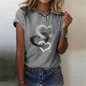 Grey Short Sleeve Top