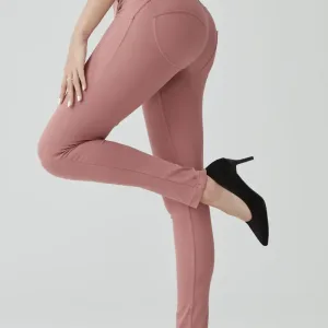 High Waisted Crossover Pocket Washed Stretchy Knit Denim Casual Super Flare Pants