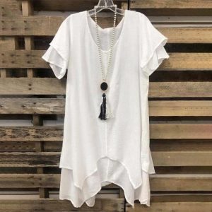 Modern Plain Short Sleeve Top