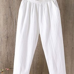 Plus Size Casual Cotton Loose Pants