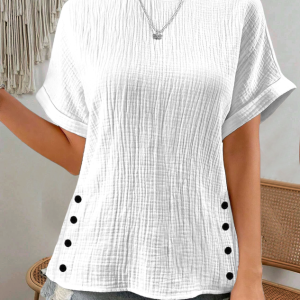 Buttoned Casual Short Sleeve Shirt