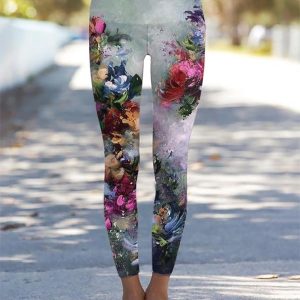 Artistic Floral Leggings