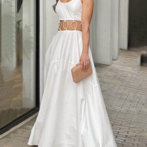 sleeveless cutout dress