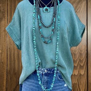 Simple Washed Dolman Sleeve Top