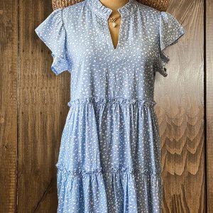 [Hot sales] Elegant Graphic-print Pleated Dress