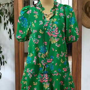 Floral Print Tiered Dress