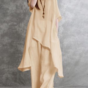 Summer Fashion Loose Irregular Hem Suit