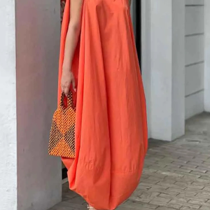 Lightweight Crew Neck Sleeveless Plain Vacation Loose Maxi Dress