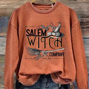 Women’s Salem Witch Company Print Casual Sweater