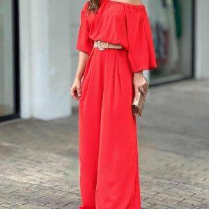 Casual Chic Solid Color Two-Piece Set