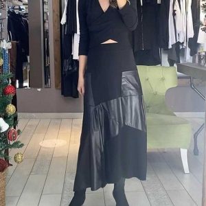 Leather Stitching Design Casual Suit