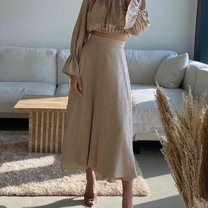 Solid color casual two-piece suit