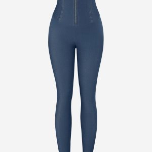 Mid-Rise Tummy Control Denim Leggings