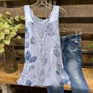 Comfy Sleeveless Print Tank Top
